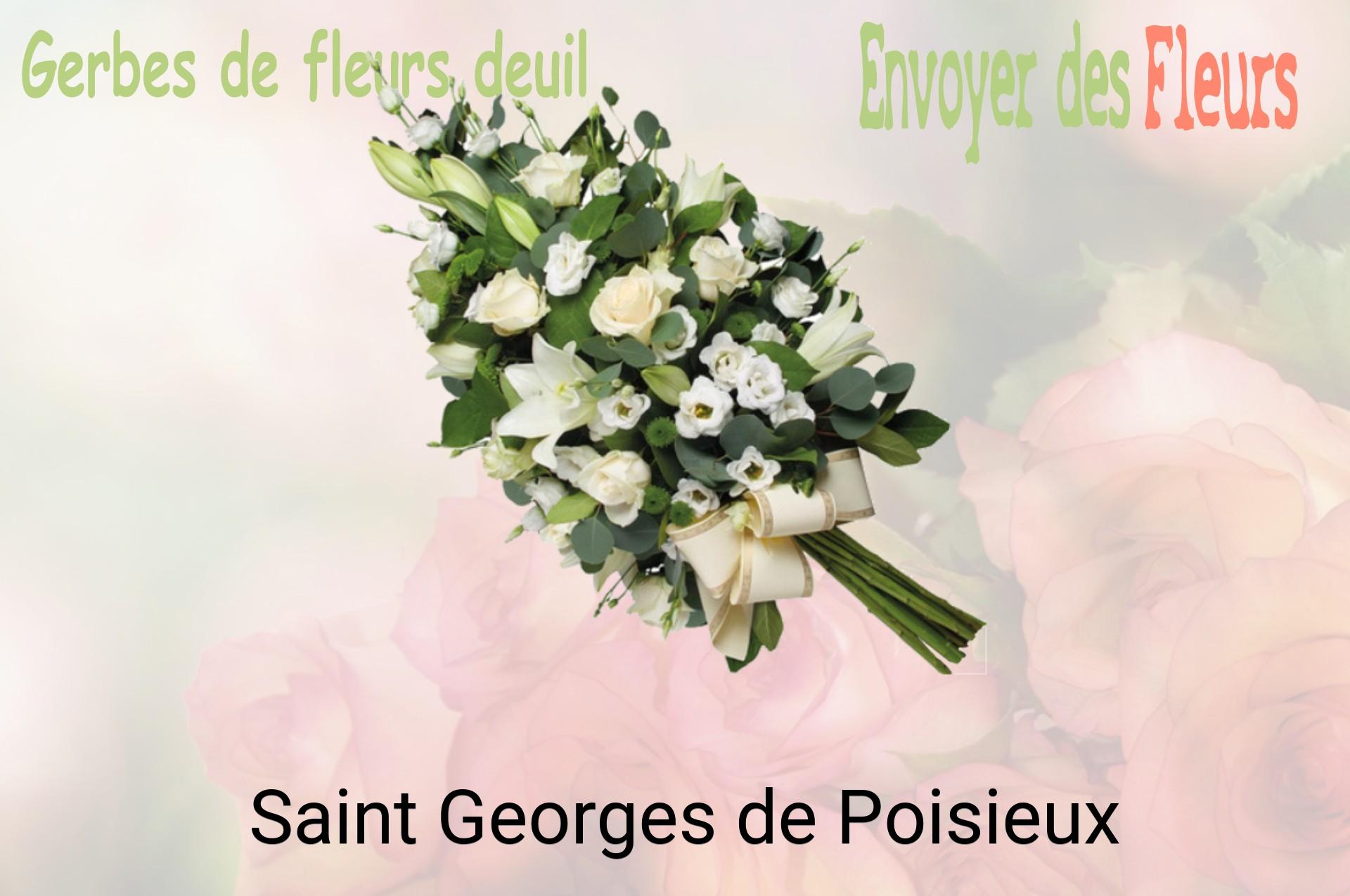 Gerbe de fleurs de deuil livrée à Saint-Georges-de-Poisieux